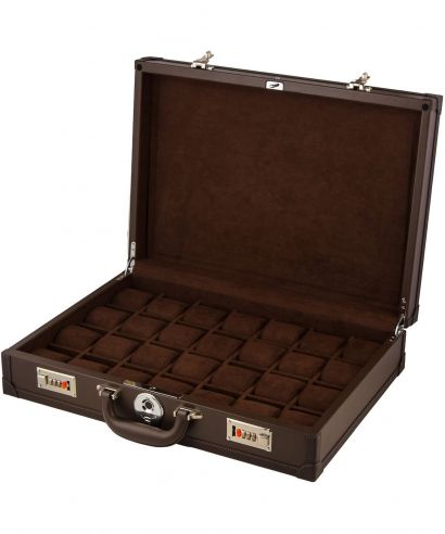 Walizka Leanschi Classic Brown na 28 zegarków