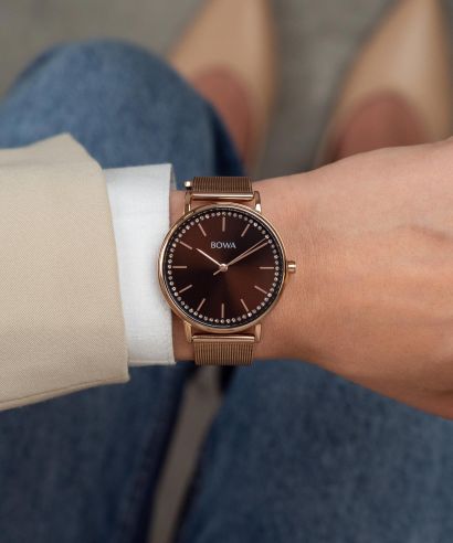 Zegarek BOWA Rio Brown-Rose Gold Mesh 38