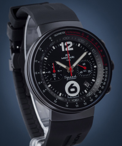 Zegarek męski Montjuic Speed Chrono Black x Black PVD