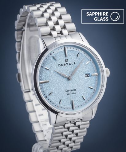 Zegarek męski DESTELL Pictor Ice Blue Silver Steel Sapphire