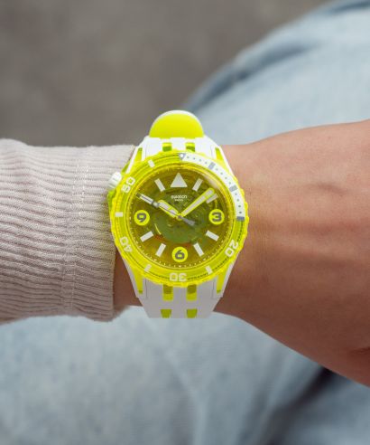 Zegarek Swatch Scubaqua Egg Yolk Skeleton
