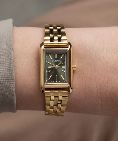 Zegarek damski BOWA Paris Green-Gold Steel 20