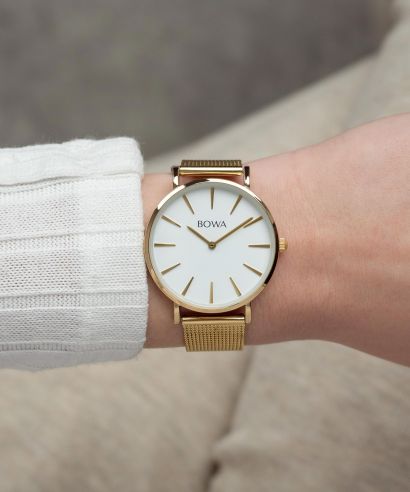 Zegarek BOWA New York White-Gold Mesh 38