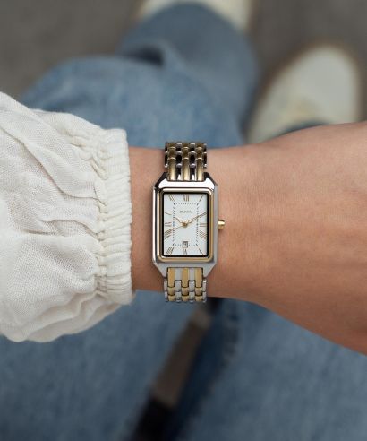 Zegarek damski BOWA Barcelona White Silver-Gold Steel 23