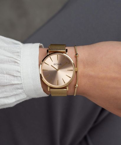 BOWA New York Pink-Gold Mesh 38 Gift Set (zegarek + bransoletka)