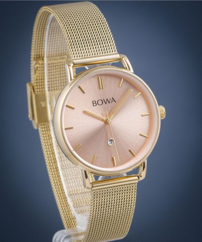 Zegarek damski BOWA Milan Pink-Gold Mesh 34