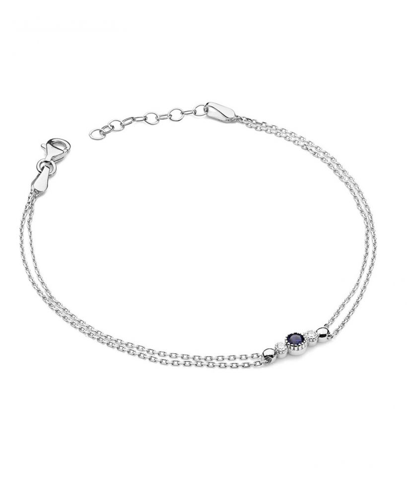 Bransoletka Bonore ze Złota próby 585 z szafirem 0,15 ct
