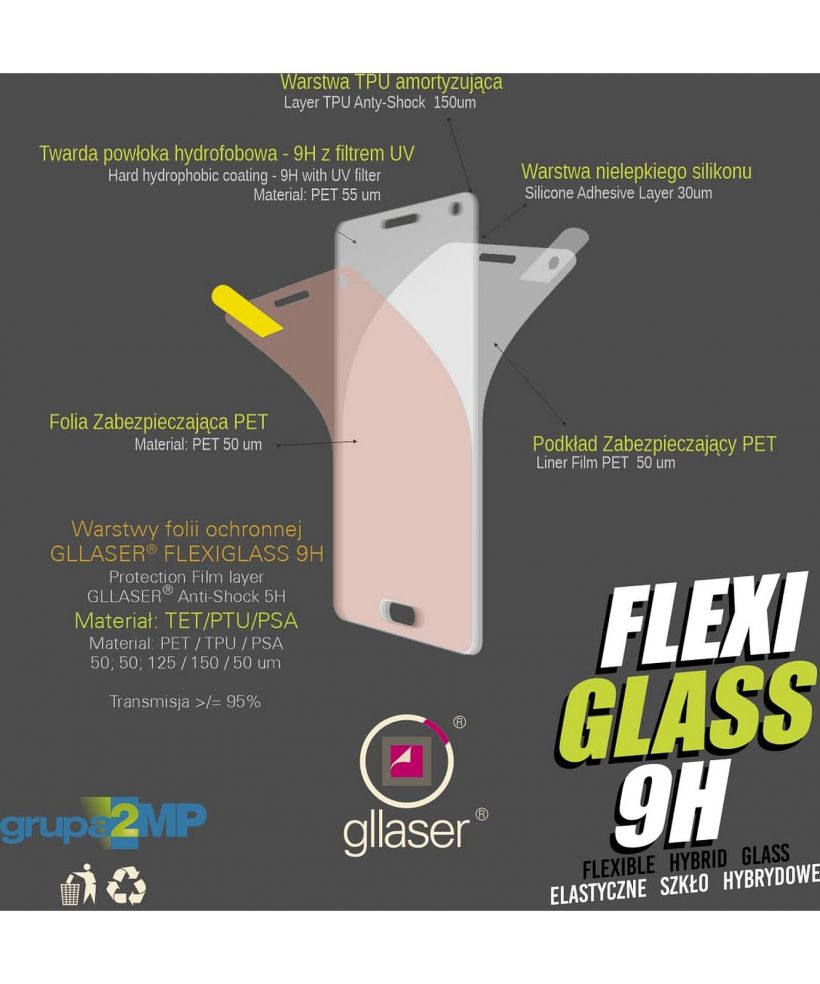 Flexi Glass 9 H 9H-F-7-SS