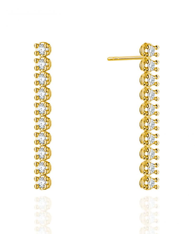 Kolczyki Bonore ze Złota próby 585 z diamentem 0,8 ct