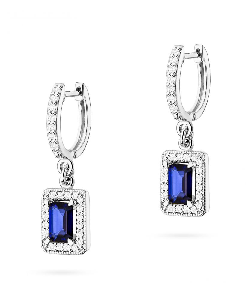 Kolczyki Bonore ze Złota próby 585 z szafirem 1,2 ct