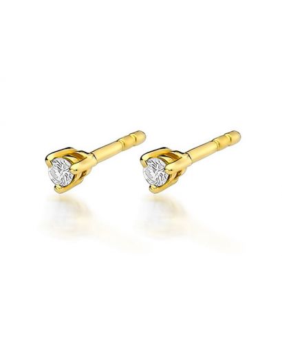 Kolczyki Bonore ze złota próby 585 z diamentem 0,04 ct