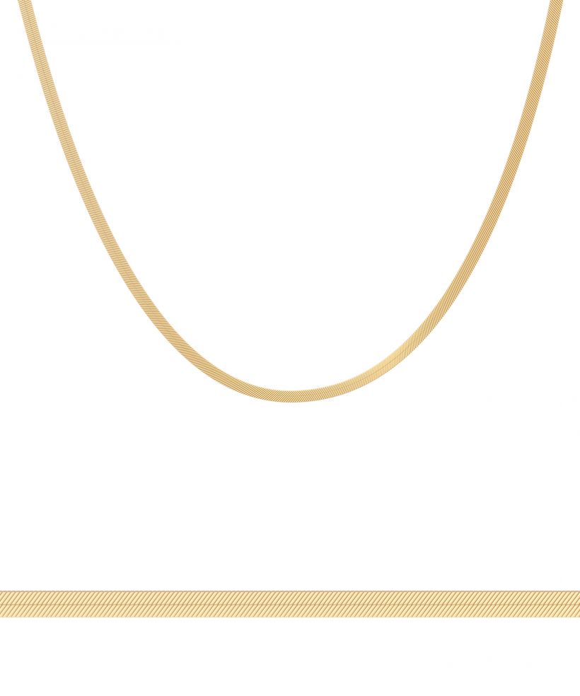 Łańcuszek Bonore 50 cm. Splot Taśma ze złota próby 585 o szerokości 3 mm