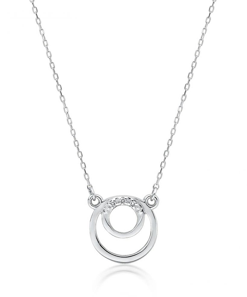 Łańcuszek Bonore 42 - 45 cm ze Złota próby 585 z diamentem 0,015 ct