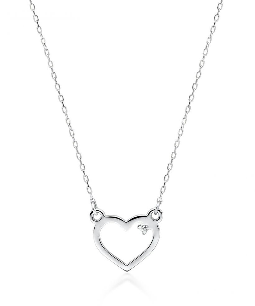 Łańcuszek Bonore 42 - 45 cm ze Złota próby 585 z diamentem 0,005 ct