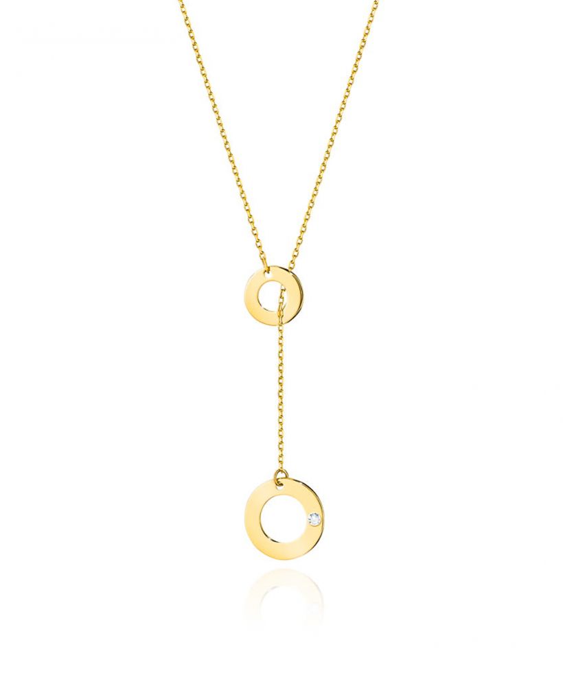 Łańcuszek Bonore 46 + 6 cm ze Złota próby 585 z diamentem 0,0145 ct