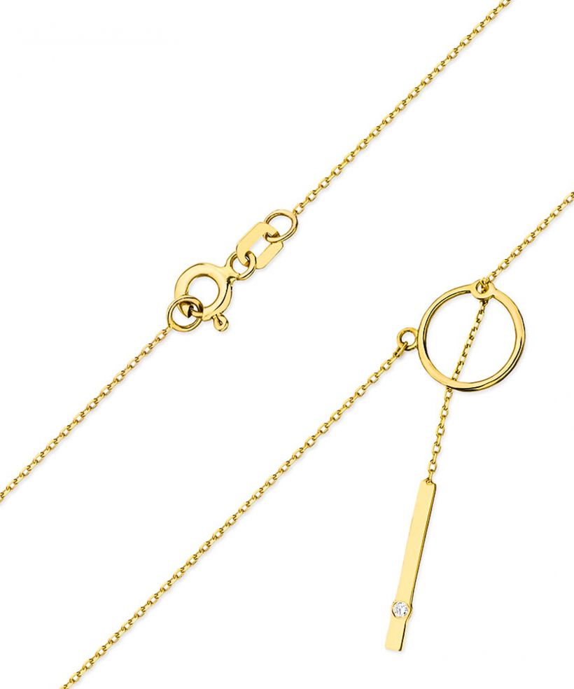 Łańcuszek Bonore 454 + 6 cm ze Złota próby 585 z diamentem 0,0145 ct