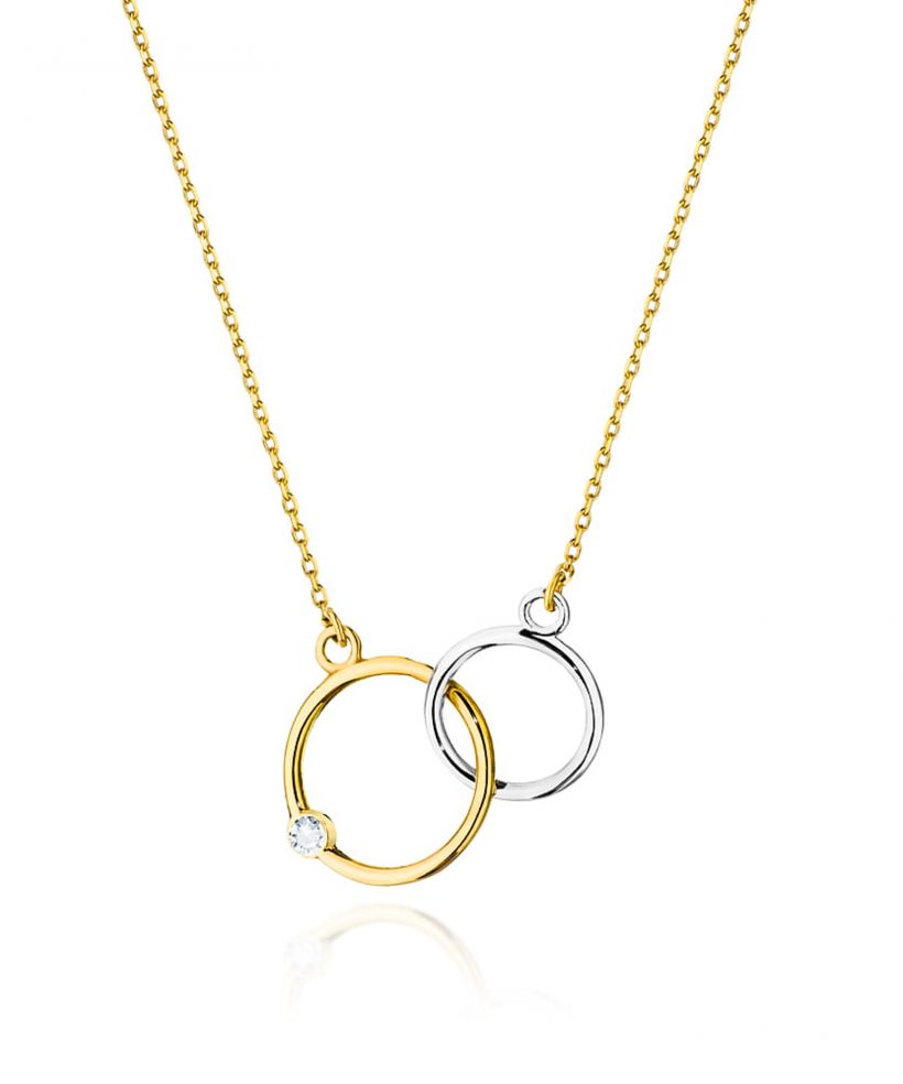 Łańcuszek Bonore 43 - 46 cm ze Złota próby 585 z diamentem 0,0145 ct