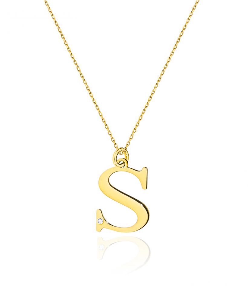 Łańcuszek Bonore 42 - 45 cm ze Złota próby 585 z diamentem 0,005 ct