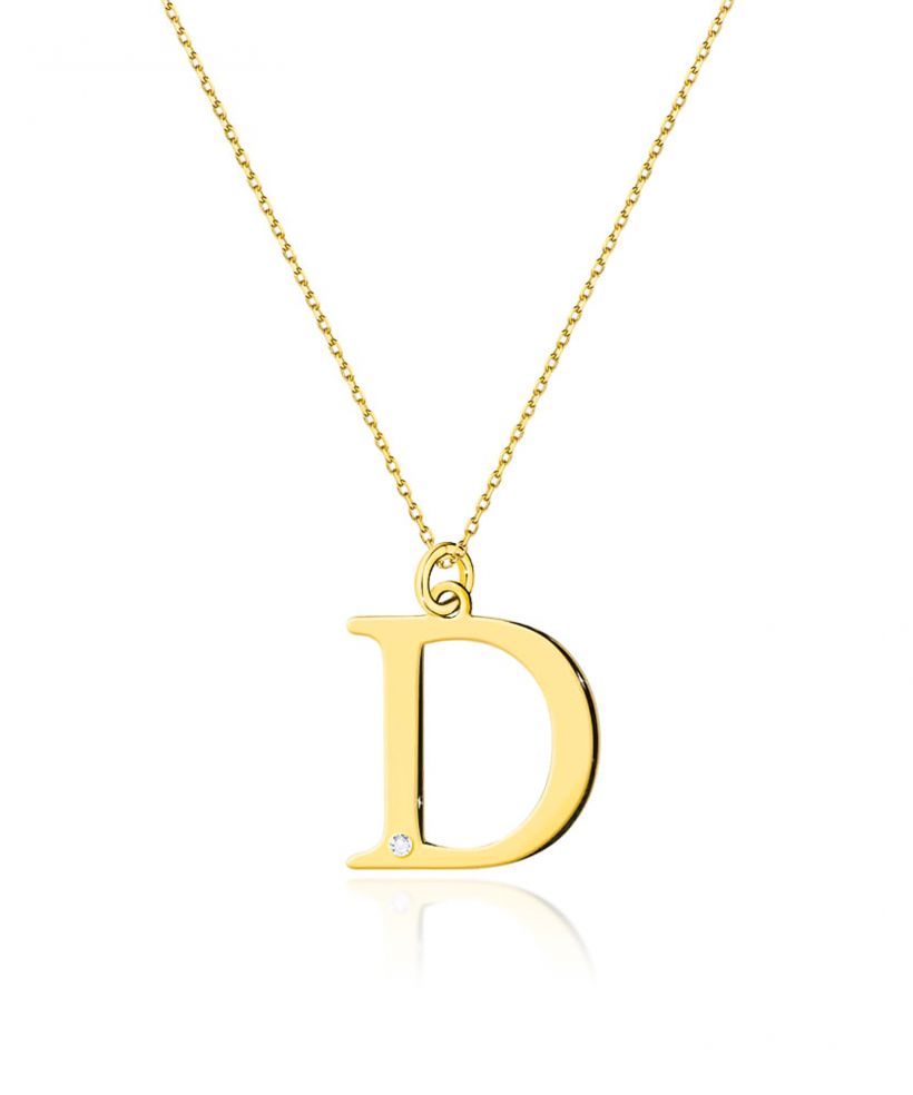 Łańcuszek Bonore 42 - 45 cm ze Złota próby 585 z diamentem 0,005 ct