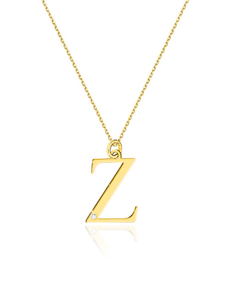 Łańcuszek Bonore 42 - 45 cm ze Złota próby 585 z diamentem 0,005 ct