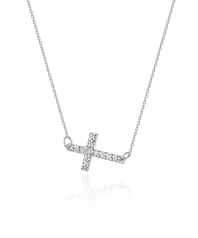 Łańcuszek Bonore 42 - 45 cm ze Złota próby 585 z diamentem 0,06 ct