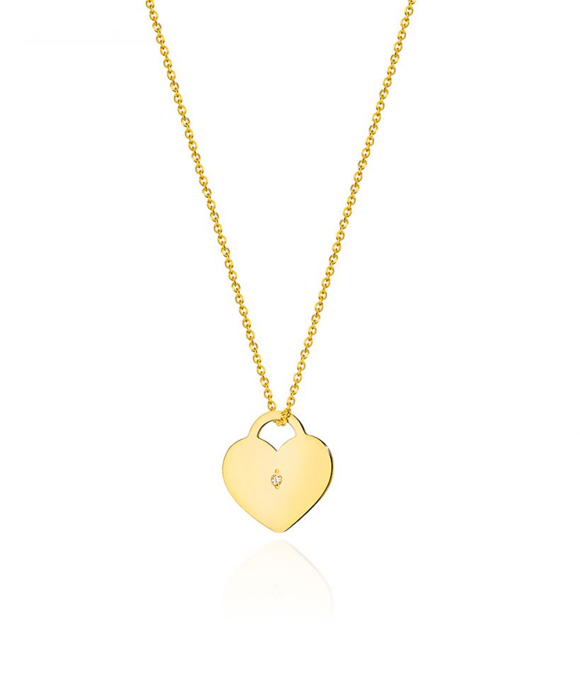 Łańcuszek Bonore 42 - 45 cm ze Złota próby 585 z diamentem 0,005 ct