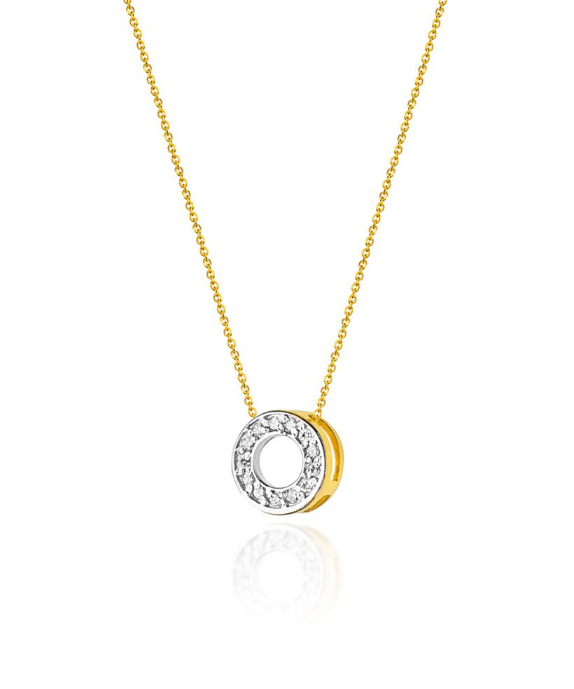 Łańcuszek Bonore 42 - 45 cm ze Złota próby 585 z diamentem 0,06 ct