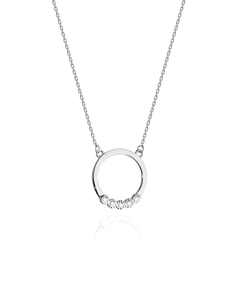 Łańcuszek Bonore 42 - 45 cm ze Złota próby 585 z diamentem 0,045 ct