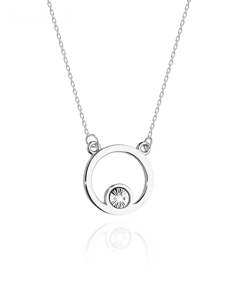 Łańcuszek Bonore 42 - 45 cm ze Złota próby 585 z diamentem 0,01 ct