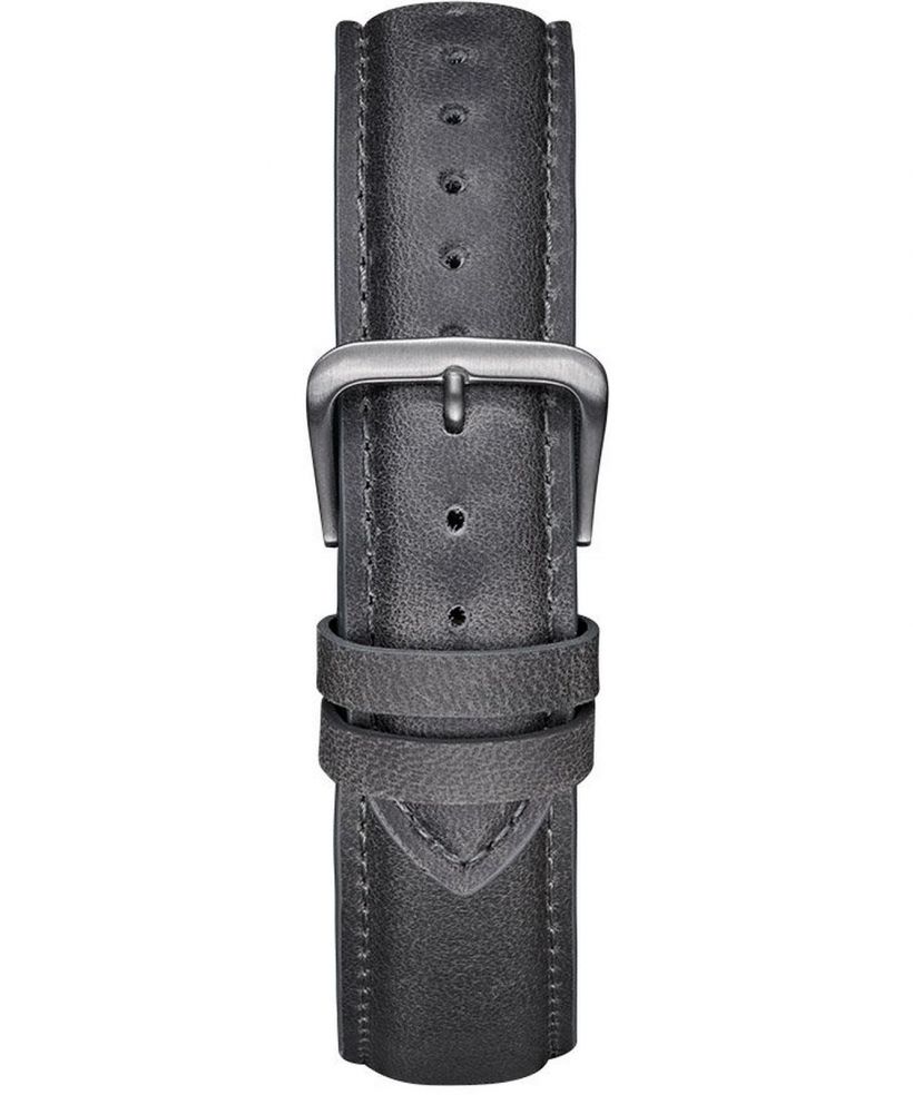 Grey Gunmetal Leather 20 mm GST-1GREY