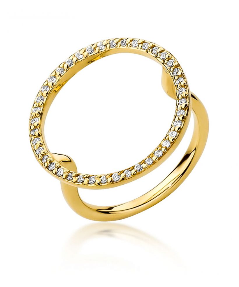 Pierścionek Bonore ze Złota próby 585 z diamentem 0,2 ct
