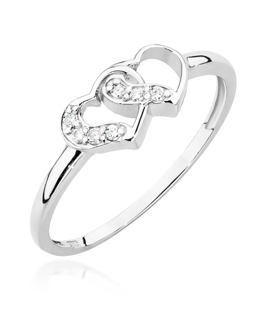 Pierścionek Bonore ze Złota próby 585 z diamentem 0,06 ct