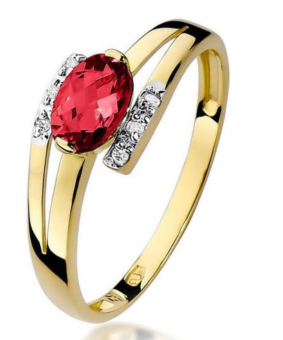Pierścionek Bonore ze złota próby 585 z rubinem 0,6 ct