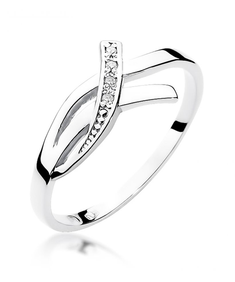 Pierścionek Bonore ze Złota próby 585 z diamentem 0,02 ct