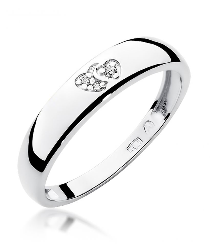 Pierścionek Bonore ze Złota próby 585 z diamentem 0,02 ct