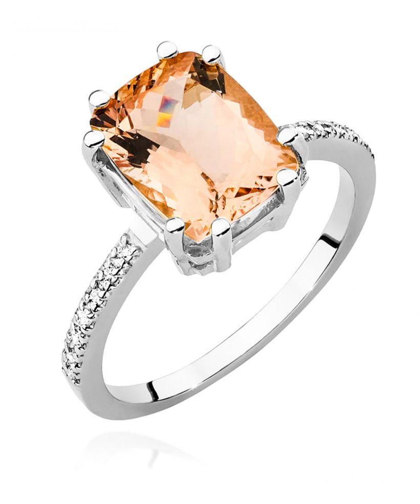 Pierścionek Bonore ze Złota próby 585 z morganitem 2,8 ct