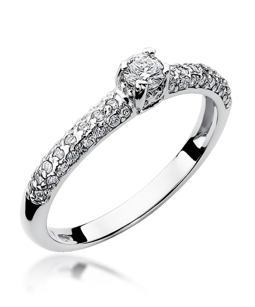 Pierścionek Bonore ze Złota próby 585 z diamentem 0,36 ct