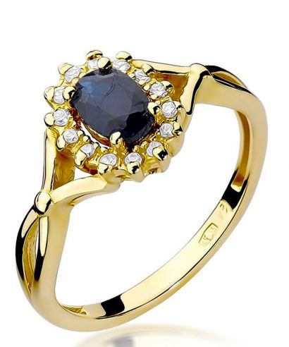 Pierścionek Bonore ze złota próby 585 z szafirem 0,7 ct