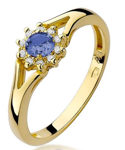 Pierścionek Bonore ze złota próby 585 z tanzanitem 0,15 ct