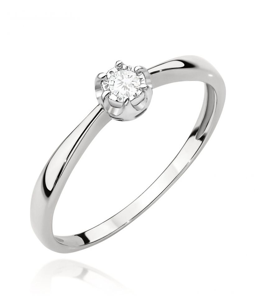 Pierścionek Bonore ze Złota próby 585 z diamentem 0,06 ct
