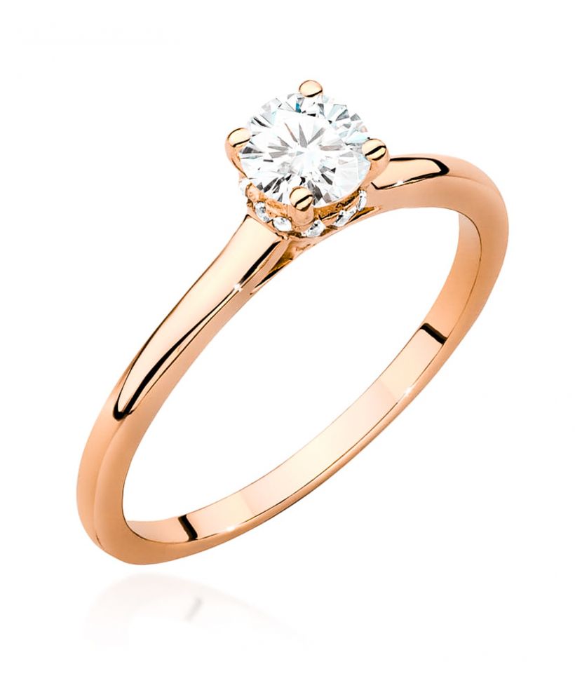 Pierścionek Bonore ze Złota próby 585 z diamentem 0,46 ct