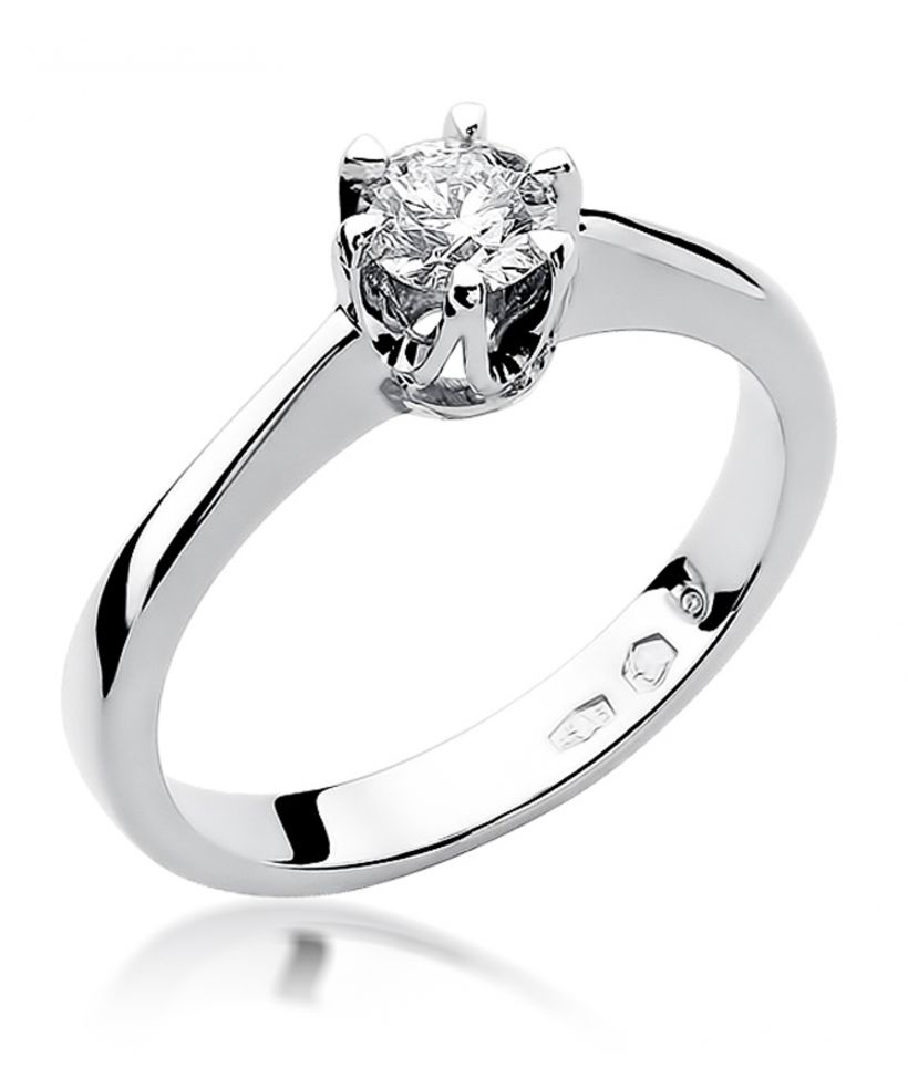 Pierścionek Bonore ze Złota próby 585 z diamentem 0,3 ct