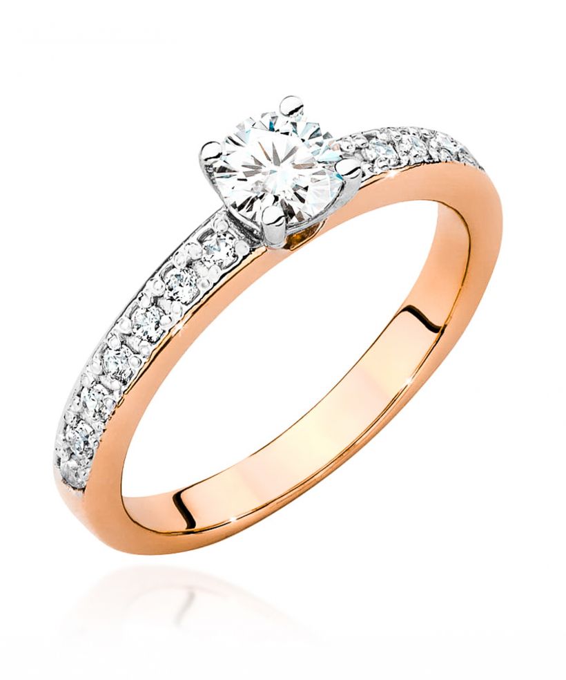Pierścionek Bonore ze Złota próby 585 z diamentem 0,6 ct