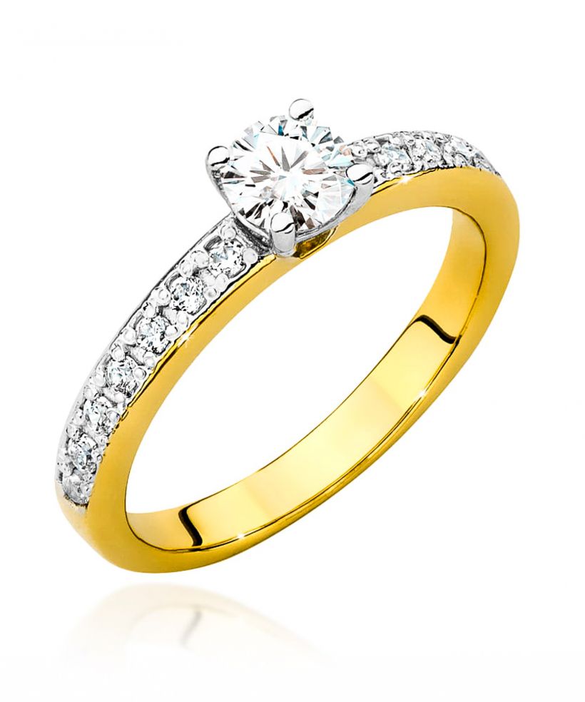 Pierścionek Bonore ze Złota próby 585 z diamentem 0,6 ct