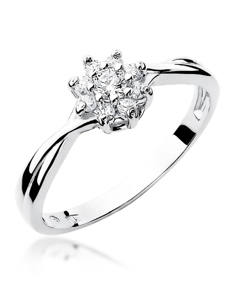 Pierścionek Bonore ze Złota próby 585 z diamentem 0,22 ct
