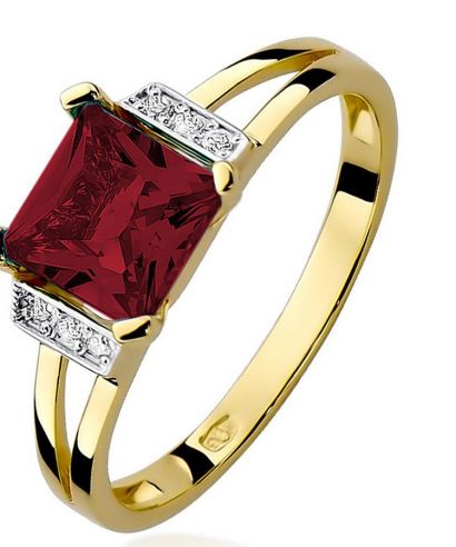 Pierścionek Bonore ze złota próby 585 z granatem 1,3 ct