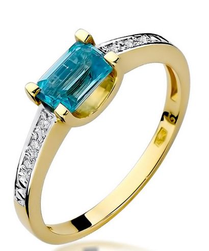 Pierścionek Bonore ze złota próby 585 z topazem 0,65 ct