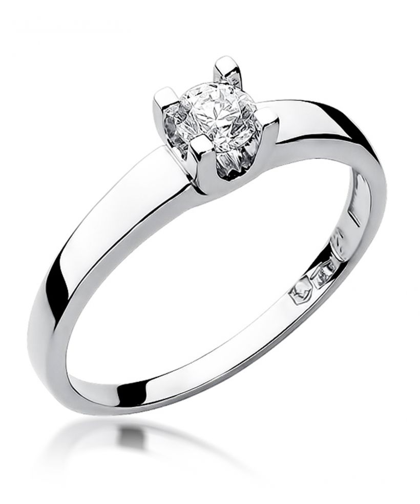 Pierścionek Bonore ze Złota próby 585 z diamentem 0,25 ct