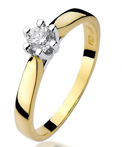 Pierścionek Bonore ze złota próby 585 z diamentem 0,25 ct