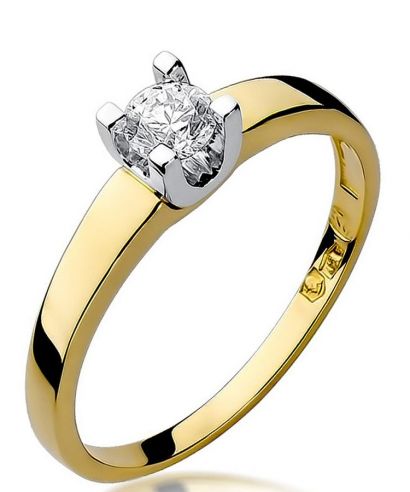 Pierścionek Bonore ze złota próby 585 z diamentem 0,25 ct